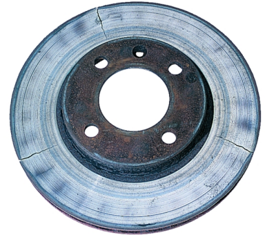 Cracks on the brake disc operating surface